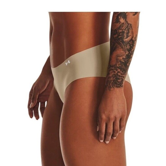 UNDER ARMOUR Women's UA Pure Stretch Hipster Underwear Small Nude NWT 3-pack - Picture 9 of 11